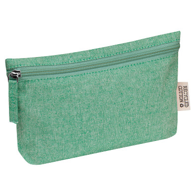Baumwolletui mit Reißverschluss , grün