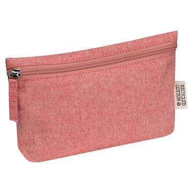 Baumwolletui mit Reißverschluss , rot