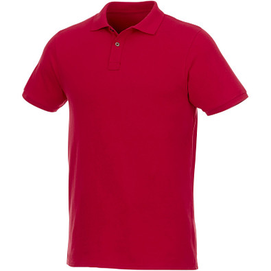 ELEVATE Herren Kurzarm Poloshirt Beryl aus Bio-Recyclingmaterial, rot, M
