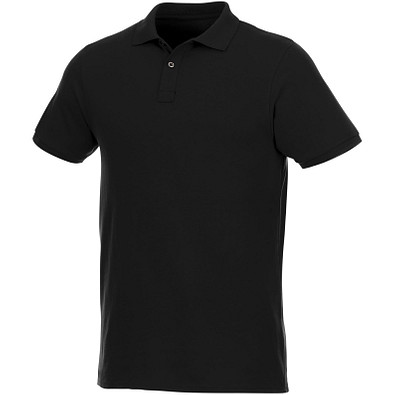 ELEVATE Herren Kurzarm Poloshirt Beryl aus Bio-Recyclingmaterial, schwarz, M