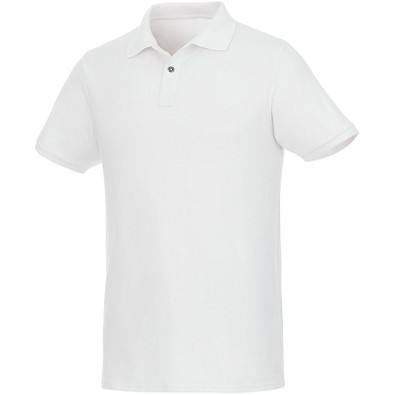 ELEVATE Herren Kurzarm Poloshirt Beryl aus Bio-Recyclingmaterial, weiß, L