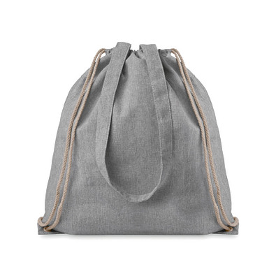 Beutel mit Kordelzug recycelt MOIRA DUO, Grau