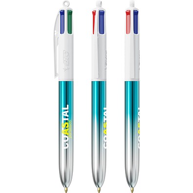 BIC® 4 Colours® Bicolor Türkis/Silber
