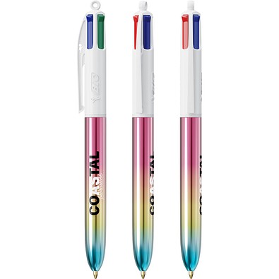 BIC® 4 Colours® Farbverlauf Rosa/Gelb/Türkis