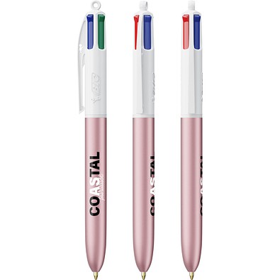 BIC® 4 Colours® Glacé Rosa Glacé / Weiß