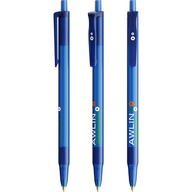 BIC® Clic Stic Kugelschreiber Gefrostetes Dunkelblau Blaue Tinte