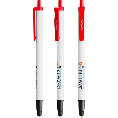 BIC® Clic Stic Stylus Ecolutions® Kugelschreiber Rot Recycelt Blaue Tinte
