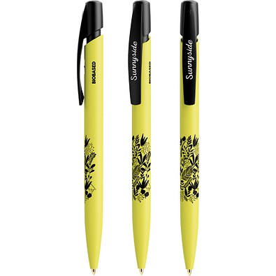 BIC® Media Clic BIO Based Kugelschreiber Gelb Blaue Tinte