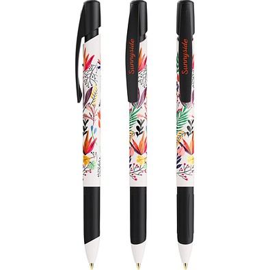 BIC® Media Clic Grip Ecolutions® Kugelschreiber Weiß/Schwarz Blaue Tinte