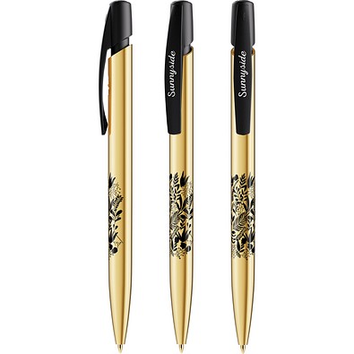 BIC® Media Clic Shine ballpen Gold Blaue Tinte