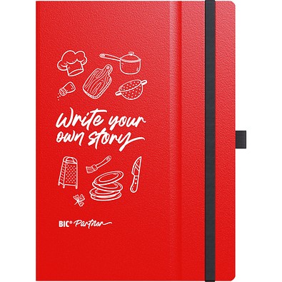 BIC® Partner A5 Hard Cover Rot Liniertes Papier