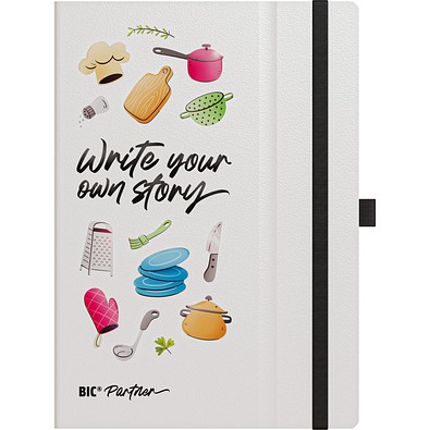 BIC® Partner A5 Hard Cover Weißes Liniertes Papier