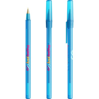 BIC® Round Stic® Ballpen Gefrostetes Blau Blaue Tinte