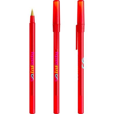 BIC® Round Stic® Ballpen Gefrostetes Rot Blaue Tinte
