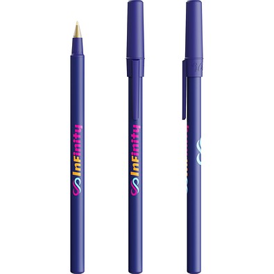 BIC® Round Stic® Ballpen Marineblau Blaue Tinte