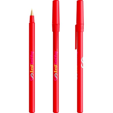 BIC® Round Stic® Ballpen Rot Blaue Tinte