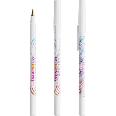 BIC® Round Stic® Ballpen Weiß Blaue Tinte