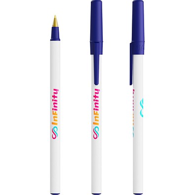 BIC® Round Stic® Ecolutions® ballpen Marineblau Recycelt Blaue Tinte