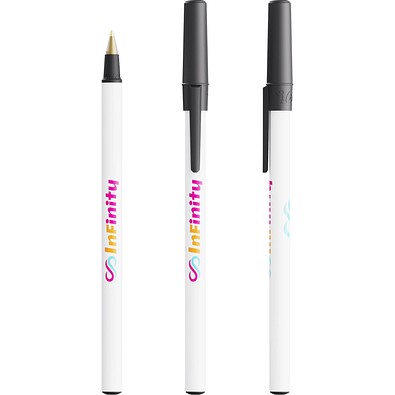 BIC® Round Stic® Ecolutions® ballpen Schwarz Recycelt Blaue Tinte