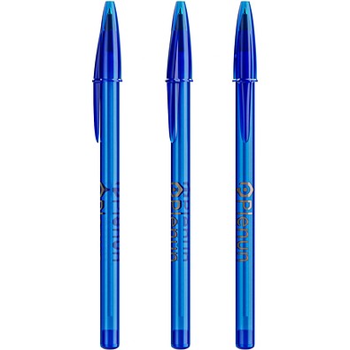 BIC® Style Ballpen Transparent Dunkelblau/ Transparent Dunkelblau/ Blaue Tinte