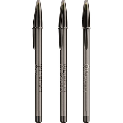 BIC® Style Ballpen Transparent Dunkelgrau / Transparent Dunkelgrau / Blaue Tinte