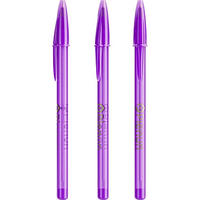 BIC® Style Ballpen Transparent Lila/ Transparent Lila/ Blaue Tinte
