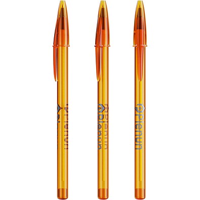 BIC® Style Ballpen Transparent Orange/ Transparent Orange/ Blaue Tinte