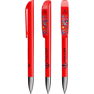 BIC® Super Clip Advance Ballpen Rot Blaue Tinte