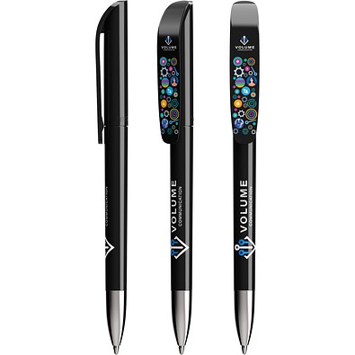 BIC® Super Clip Advance Ballpen Schwarz Blaue Tinte
