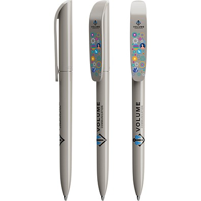BIC® Super Clip ballpen Grau Blaue Tinte