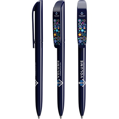 BIC® Super Clip ballpen Marineblau Blaue Tinte