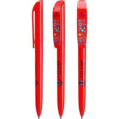 BIC® Super Clip ballpen Rot Blaue Tinte