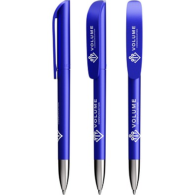 BIC® Super Clip Glacé Advance Blaues Glacé Schwarz Tinte