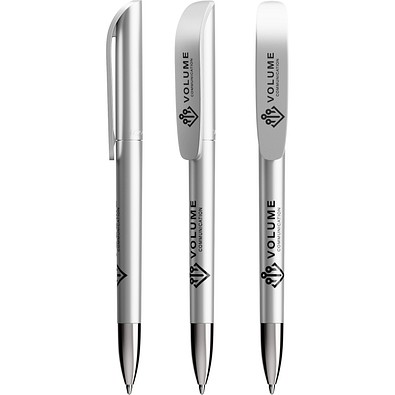 BIC® Super Clip Glacé Advance Silberglasur Schwarz Tinte