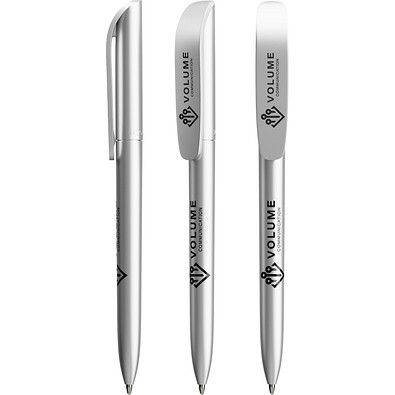 BIC® Super Clip Glacé Silberglasur Schwarz Tinte