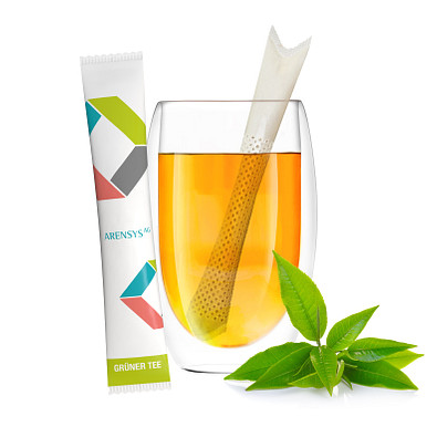 Bio Tee-Stick - Grüner Tee Ingwer Zitrone, inkl. Druck
