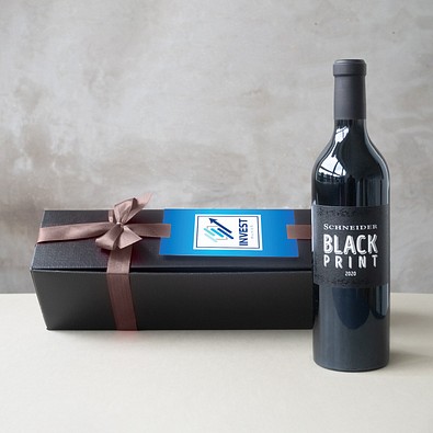 Black Print in edler Geschenkbox, Braune Schleife, inkl. Druck