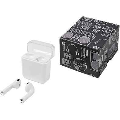 Braavos drahtlose TrueWireless Bluetooth® Ohrhörer mit Ladestation, weiß