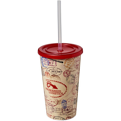 Brite-Americano doppelwandiger Becher, 350 ml, rot