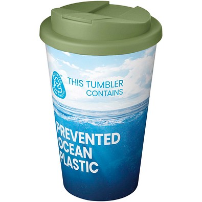 Brite-Americano® POP 350 ml isolierter Trinkbecher mit auslaufsicherem Deckel, heather grün