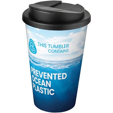 Brite-Americano® POP 350 ml isolierter Trinkbecher mit auslaufsicherem Deckel, schwarz