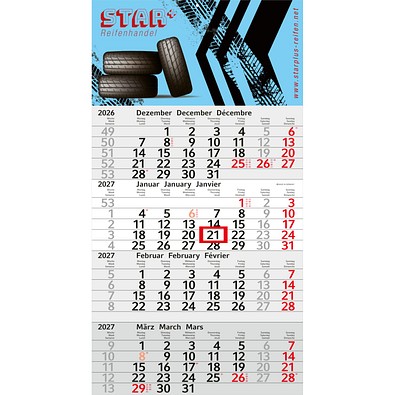 Geiger-Notes Monatskalender Budget 4 Bestseller, inkl. Druck, rot