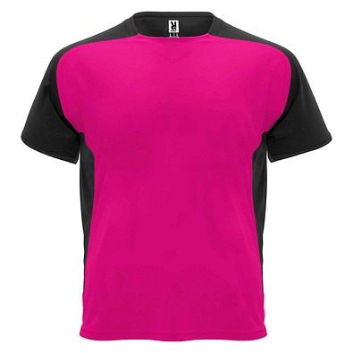 Bugatti T-Shirt Unisex aus recyceltem Material, fuchsia / schwarz, 2XL