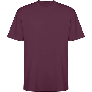 Bull Overzise T-Shirt Unisex, Plum red, 2XL