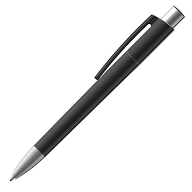 burger swiss pen® Kugelschreiber Delta-Premium, blaue Metallmine, schwarz-matt