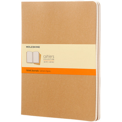 MOLESKINE® Notizbuch Cahier Journal XL, liniert, kraft brown MOLESKINE® Notizbuch Cahier Journal XL, liniert, kraft brown