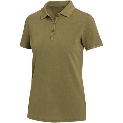 Calgary Poloshirt für Damen im Washed Look, 200 g/m2, waldgrün, S