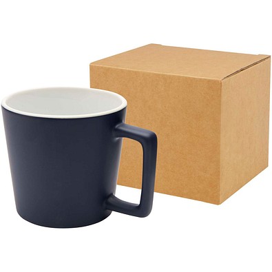 Cali 370 ml Keramiktasse mit matter Oberfläche, Navy Blue