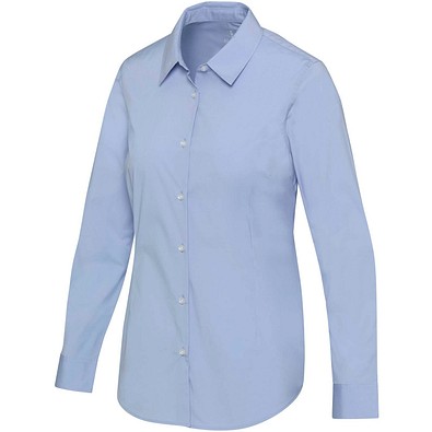 Carnelian 133 g/m² Popeline Bluse, hellblau, XXL
