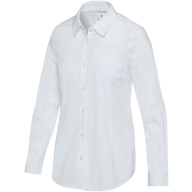 Carnelian 133 g/m² Popeline Bluse, weiss, XXL